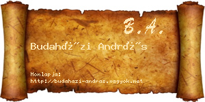 Budaházi András névjegykártya