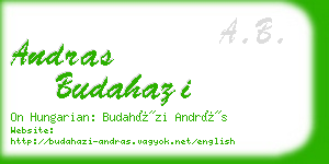 andras budahazi business card